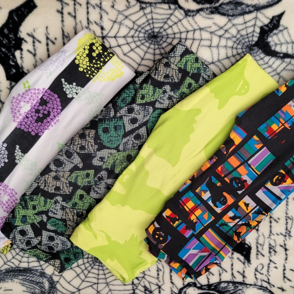 4 pairs of girls Halloween prints LuLaRoe leggings